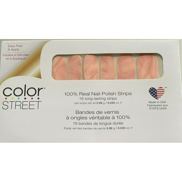 Color Street "Pebble Rebel" Nail Polish Strips Pink, Peach, Orange - Picture 1 of 4